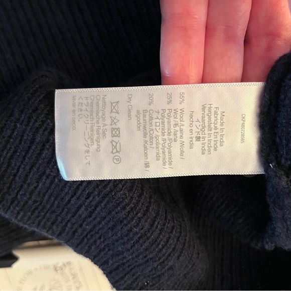 Madewell Sweater Vest Womens Navy Blue Sequins Embellished Knit Wool Blend M - Picture 6 of 6